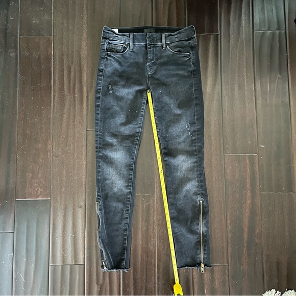 MOTHER Looker Zip Fray Jeans Wait Until Dark Size 25 - Picture 6 of 10
